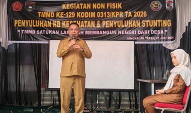 Cegah Stunting dan Sehatkan Keluarga, Satgas TMMD Ke-129 Kodim 0313/KPR Dan Camat Gelar Penyuluhan KB Kesehatan Di Pangkalan Terap