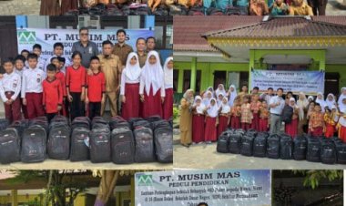 Sebanyak 480 Siswa Terima Paket Perlengkapan Sekolah Gratis, PT Musim Mas Peduli Pendidikan