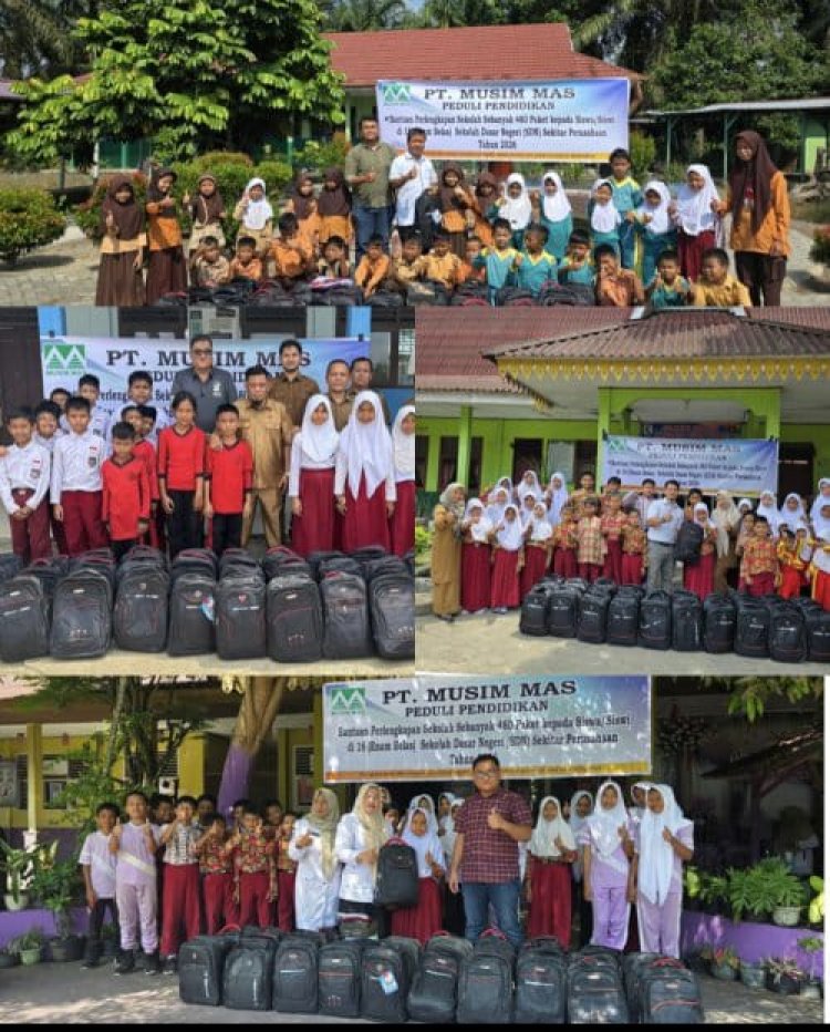 Sebanyak 480 Siswa Terima Paket Perlengkapan Sekolah Gratis, PT Musim Mas Peduli Pendidikan